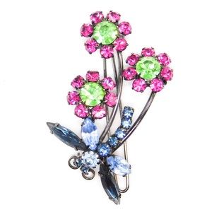 Alex and Ani Rare Rhinestone Flower Hair Clip